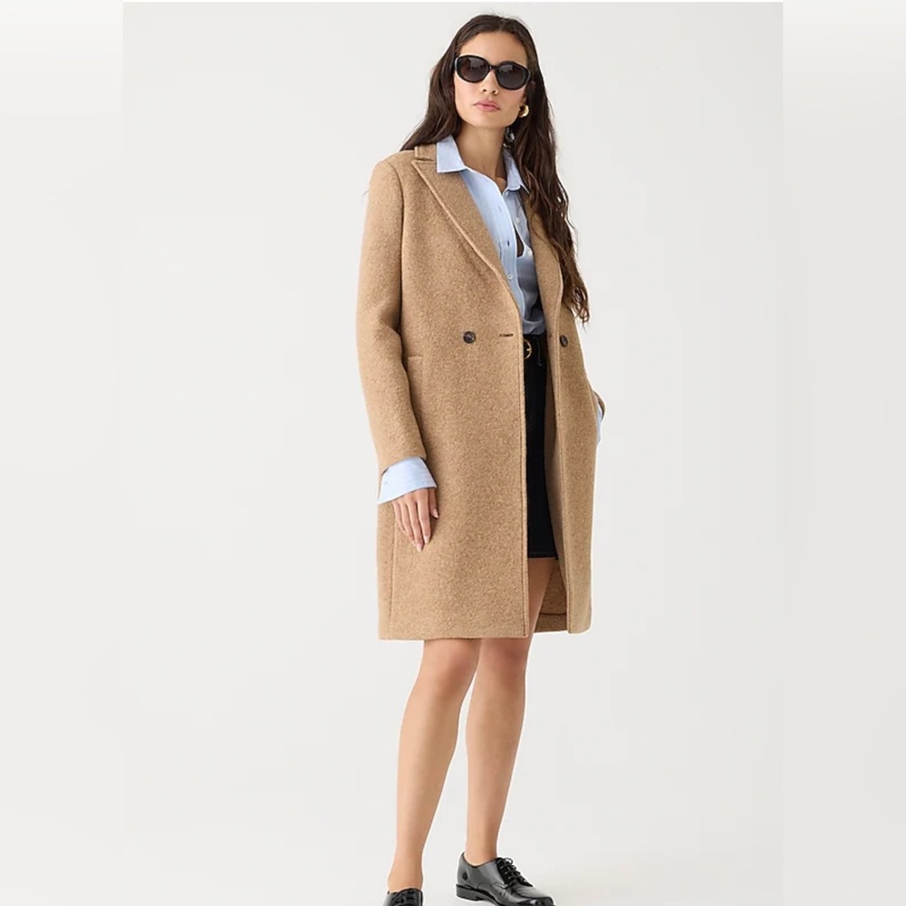 J. Crew Tan Wool Blend Coat